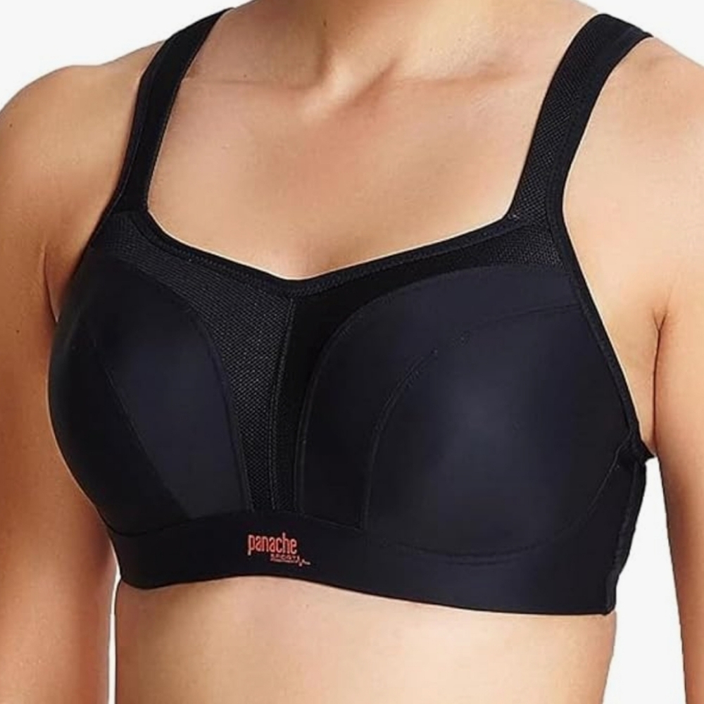 NWT Panache High Impact Underwire Sport Bra Black
